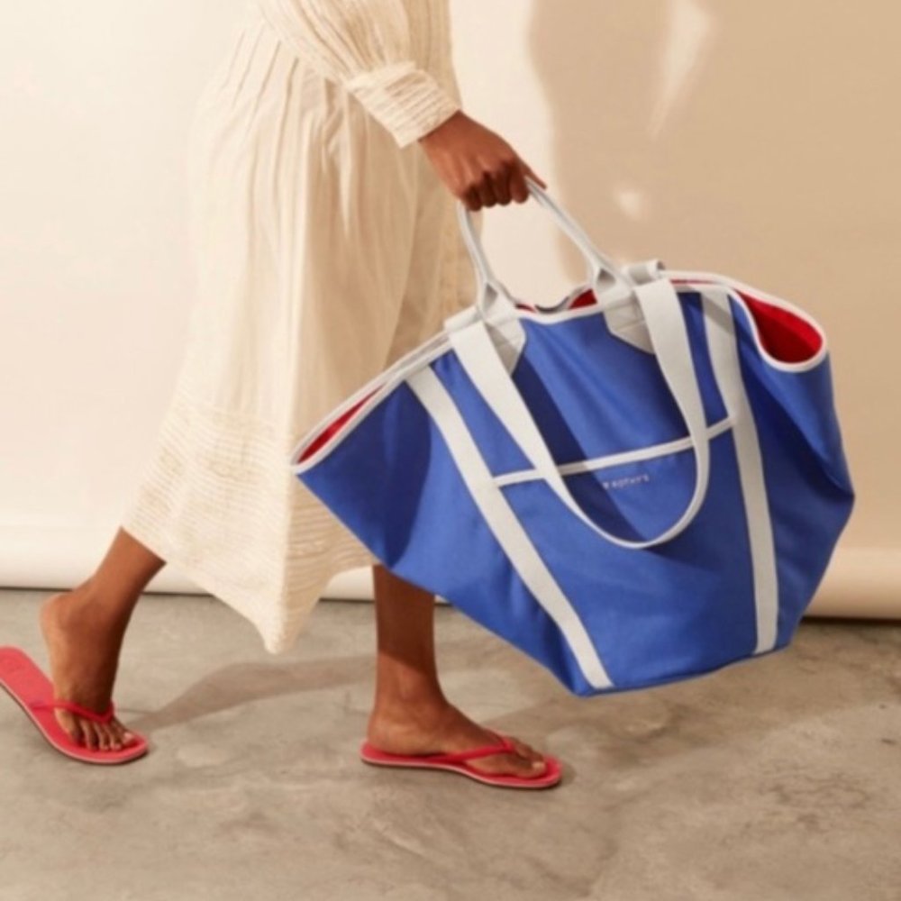 Rothy's Blue and White Tote Bag